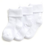 Baby Turn Over Top White Socks 3 Pairs