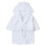 Baby Moon Embroidered White Robe