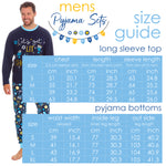 Mens Chanukah Theme Pyjamas Sets Navy