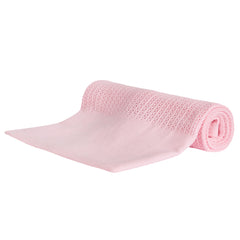 Baby Girls Boys Cellular Blanket 70 x 105cm Pink