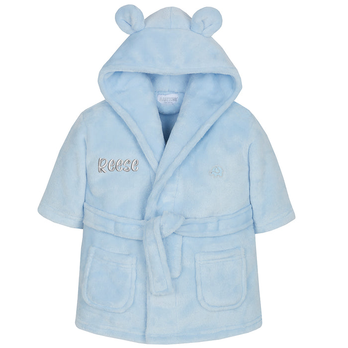  Personalised Baby Bear Ears Blue Robe 