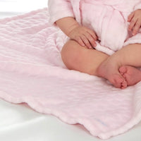 Baby Circles Embossed Pink Blanket