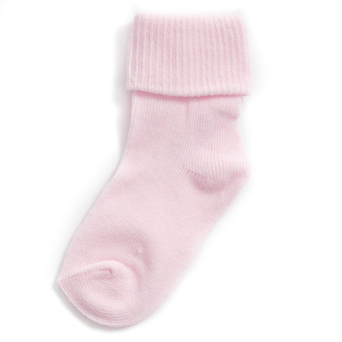 Baby Turn Over Top Pink Socks 3 Pairs