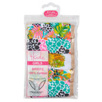 Girls 100% Cotton Tropical Briefs 5 Pack