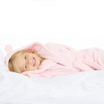 Girls Bear Ears Pink Robe
