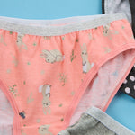 Girls 100% Cotton Bunny Briefs 5 Pack