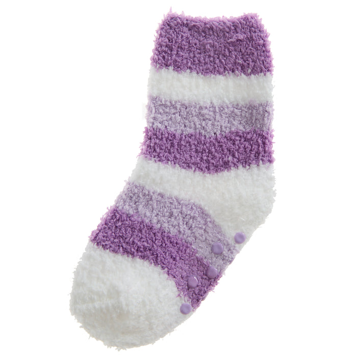 Baby Cosy Non Slip Purple Socks 2 Pairs