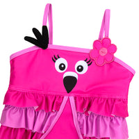 Girls Flamingo One Piece Swimsuit