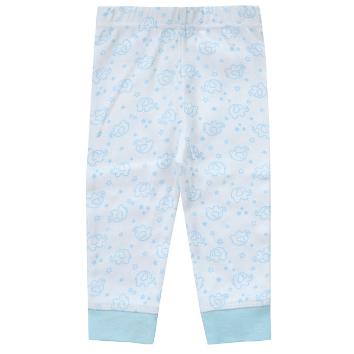 Baby Boys Elephant Print Blue Pyjama Set