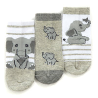 Baby Cotton Rich Elephant Socks 3 Pairs