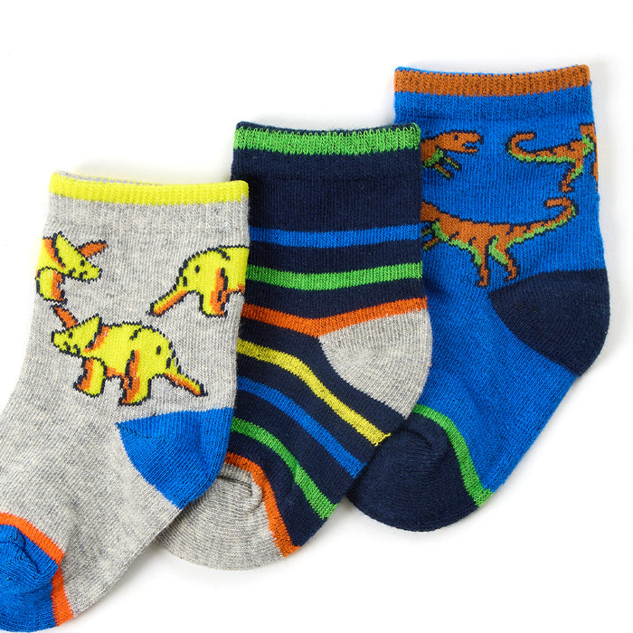 Baby Cotton Rich T-Rex Socks 3 Pairs