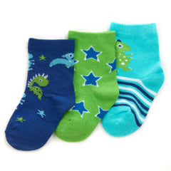 Baby Cotton Rich Dino Socks 3 Pairs