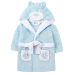 Personalised Baby Teddy Bear Robe Blue