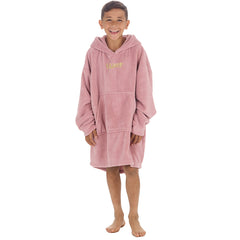 Personalised Boys Blush Pink Plain Oversized Blanket Hoodie