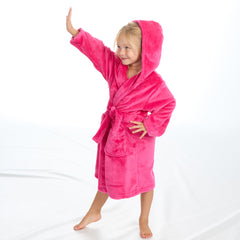 Girls Solid Pink Robe