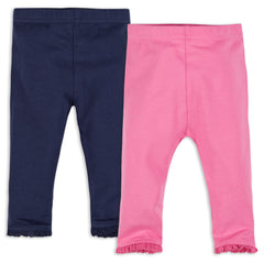 Baby Girls Navy Leggings 2 Pack