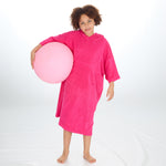 Girls Pink Towelling Beach Cover Up 