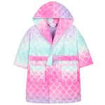 Girls Mermaid Gradient Pink Robe