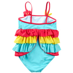 Girls Parrot One Piece Swimsuit