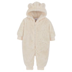 Baby Snuggle Hooded Onesie Cream