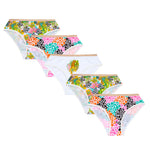 Girls 100% Cotton Tropical Briefs 5 Pack