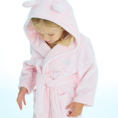 Girls Bear Ears Pink Robe
