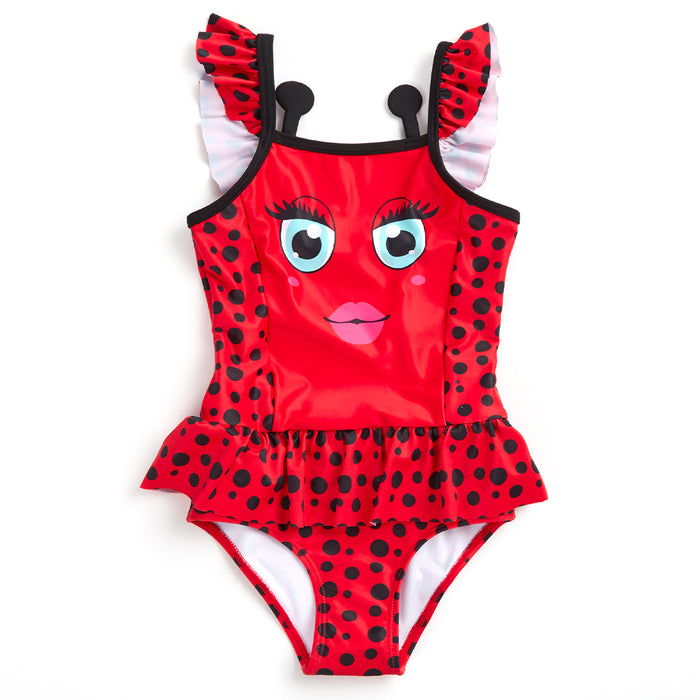 Girls Ladybird One Piece Swimsuit