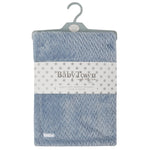 Baby Girls Boys Unisex Chevron Fleece Blanket Blue