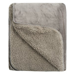 Double Layer Fleece Sherpa Blanket 140x180cm Grey