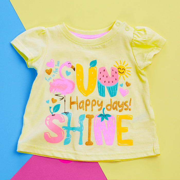 Baby Girls Sunshine T-shirts 4 Pack