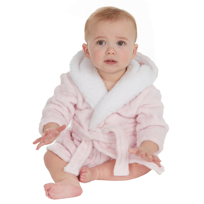 Baby Circles Embossed Pink Robe