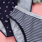 Girls 100% Cotton Navy Briefs 5 Pack