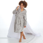 Girls Pastel Grey Robe