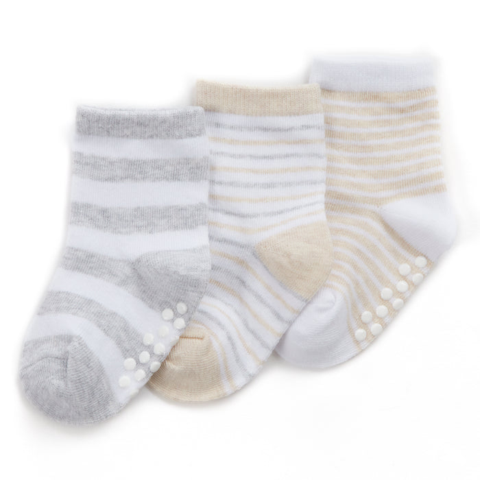Baby Cotton Rich Beige Socks 3 Pairs