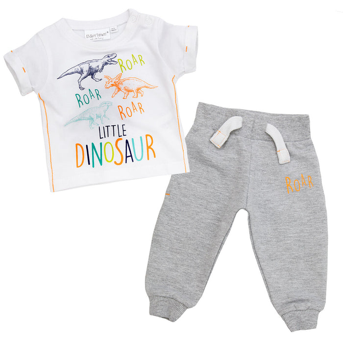 Newborn Baby Boys Dino T-Shirt and Joggers Outfit