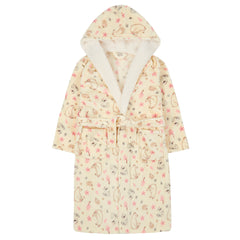 Personalised Girls Woodland Cream Robe
