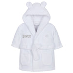 Personalised Baby Bear Ears White Robe