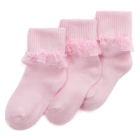 Baby Lace Pink Socks 3 Pairs