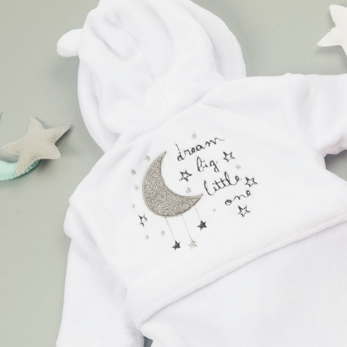 Baby Moon Embroidered White Robe