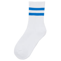 Boys Cotton Rich White Sport Socks with Coloured Stripe