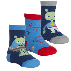 Baby Cotton Rich Aliens Socks 3 Pairs