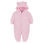 Baby Snuggle Hooded Onesie Pink