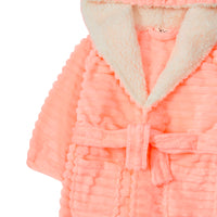 Girls Corded Coral Robe