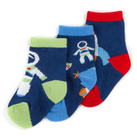 Baby Cotton Rich Astronaut Socks 3 Pairs 