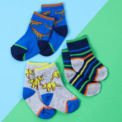 Baby Cotton Rich T-Rex Socks 3 Pairs