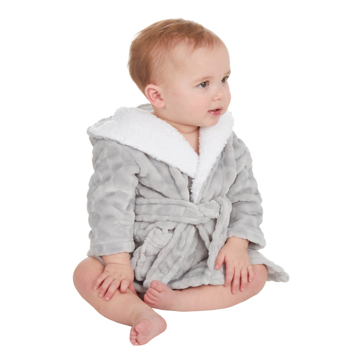 Baby Circles Embossed Grey Robe