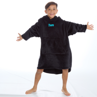 Personalised Boys Oversized Black Hoodie Blanket