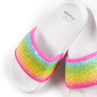 Girls Sparkly Rainbow Sliders