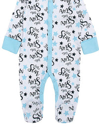 Newborn Baby Little Star Sleepsuit and Hat 2 Piece Set