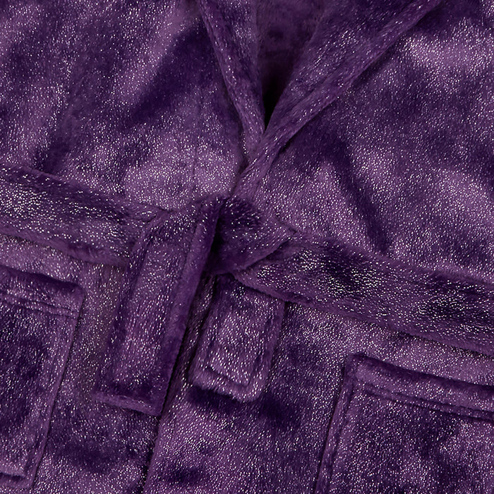 Girls Glitter Purple Robe